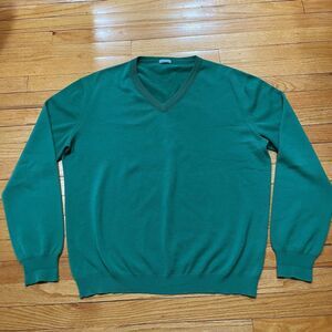 Malo Firenze Mens Luxurious Cashmere Sweater Size XXL IT 56 v-neck Made in Italy